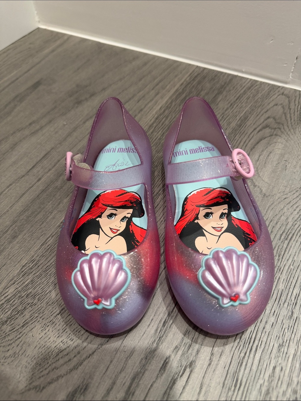 Mini Melissa Pink Lilac Ariel Jelly Mary Jane Shoes